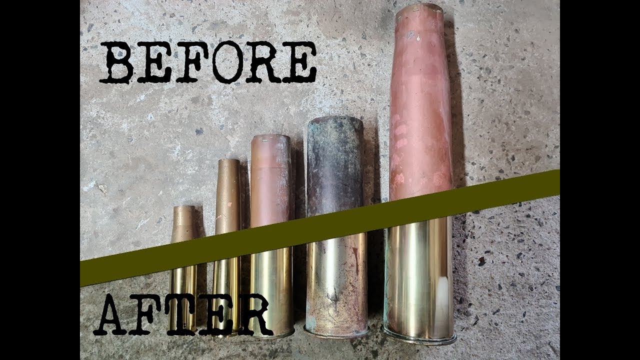 Restauration douille laiton obus WW2