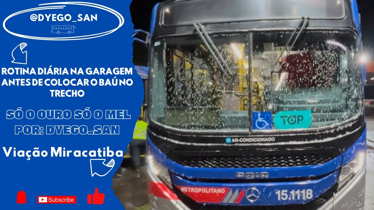 Rotina diária na garagem antes de colocar o baú no trecho.
