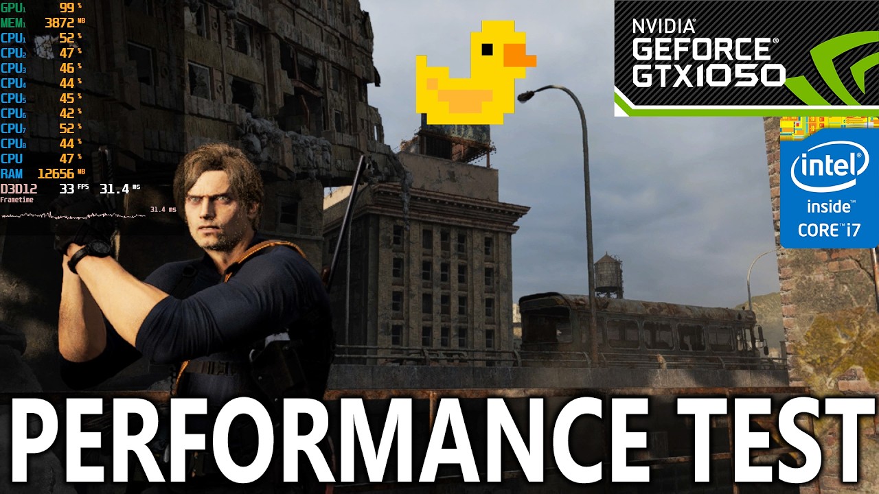 Resident Evil Requiem on GTX 1050 | Raccoon City | Lossless Scaling | Performance Test