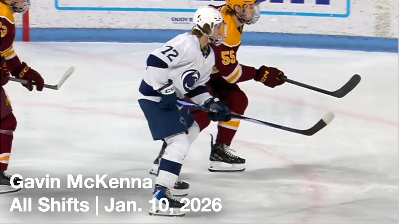 Gavin McKenna (PSU72) | All Shifts | Penn State Univ. vs. Univ. of Minnesota (NCAA) | 01 10 2026