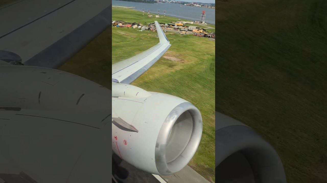AA 737-800 Departing Washington DCA with thrust reduction