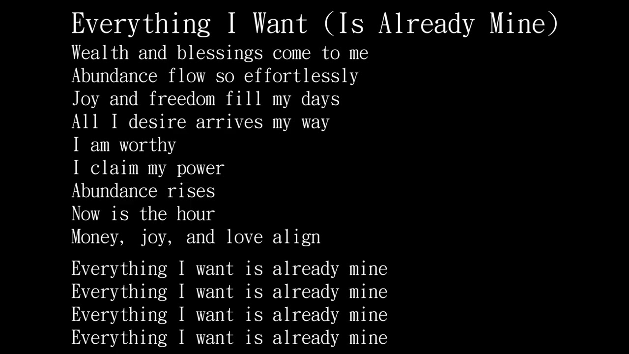 【試聽】Dance to Manifest - Everything I Want (Is Already Mine)