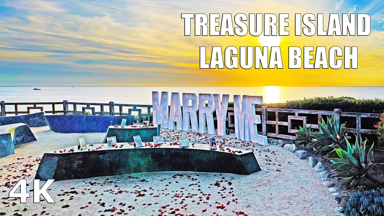 Treasure Island at Laguna Beach, The Most Romantic Beach in Southern California - Walking Tour - 4K