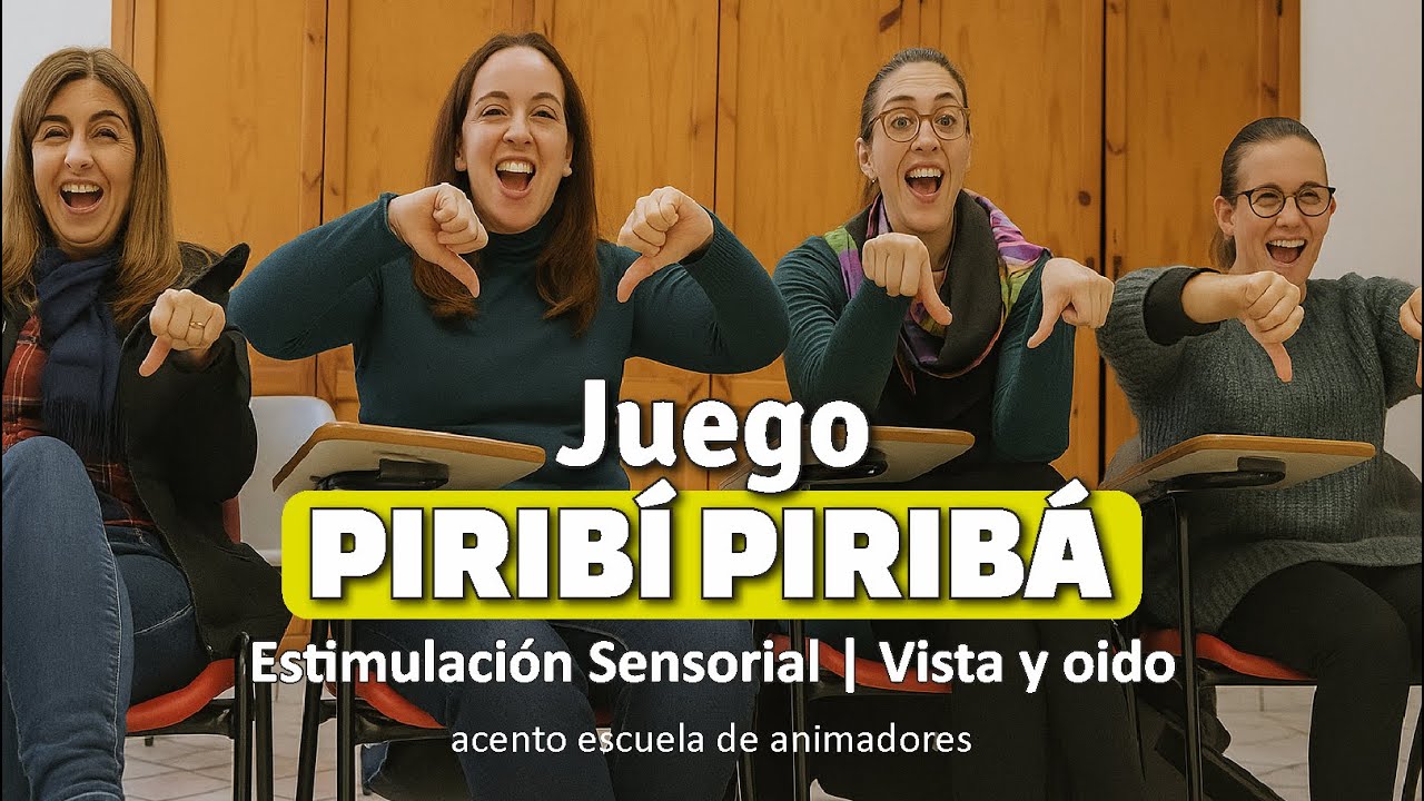Juego 𝗣𝗜𝗥𝗜𝗕Í 𝗣𝗜𝗥𝗜𝗕Á. Estimulación sensorial | Psicomotricidad | Vista oído | Dinámica de Grupos