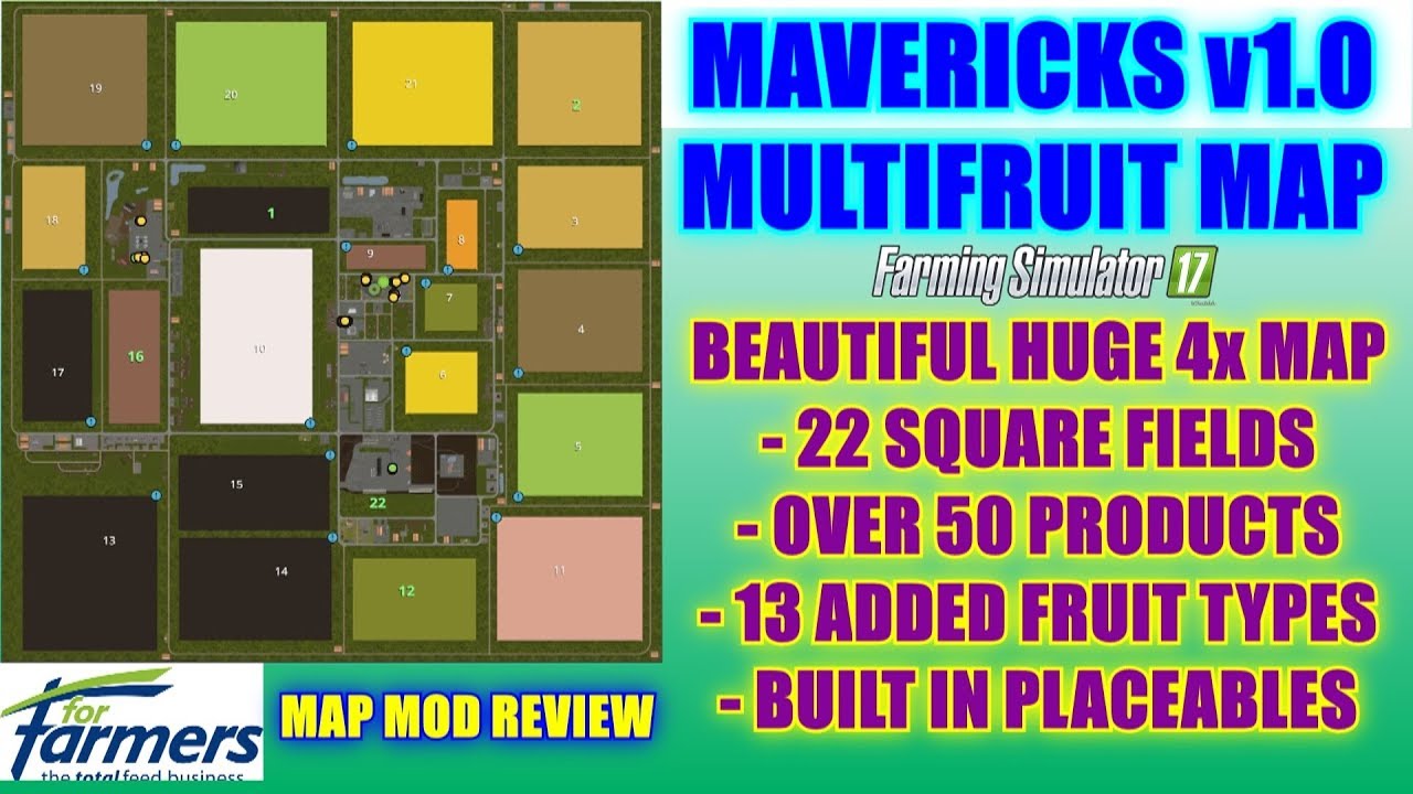 FS17 - Mavericks Multifruit Edition Map v1.0.6 (Updated) 