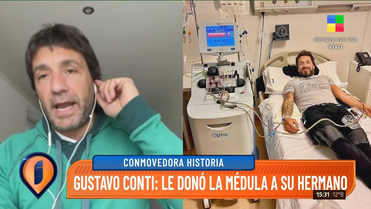 Conmovedora historia: Gustavo Conti le don&oacute; la m&eacute;dula a su hermano