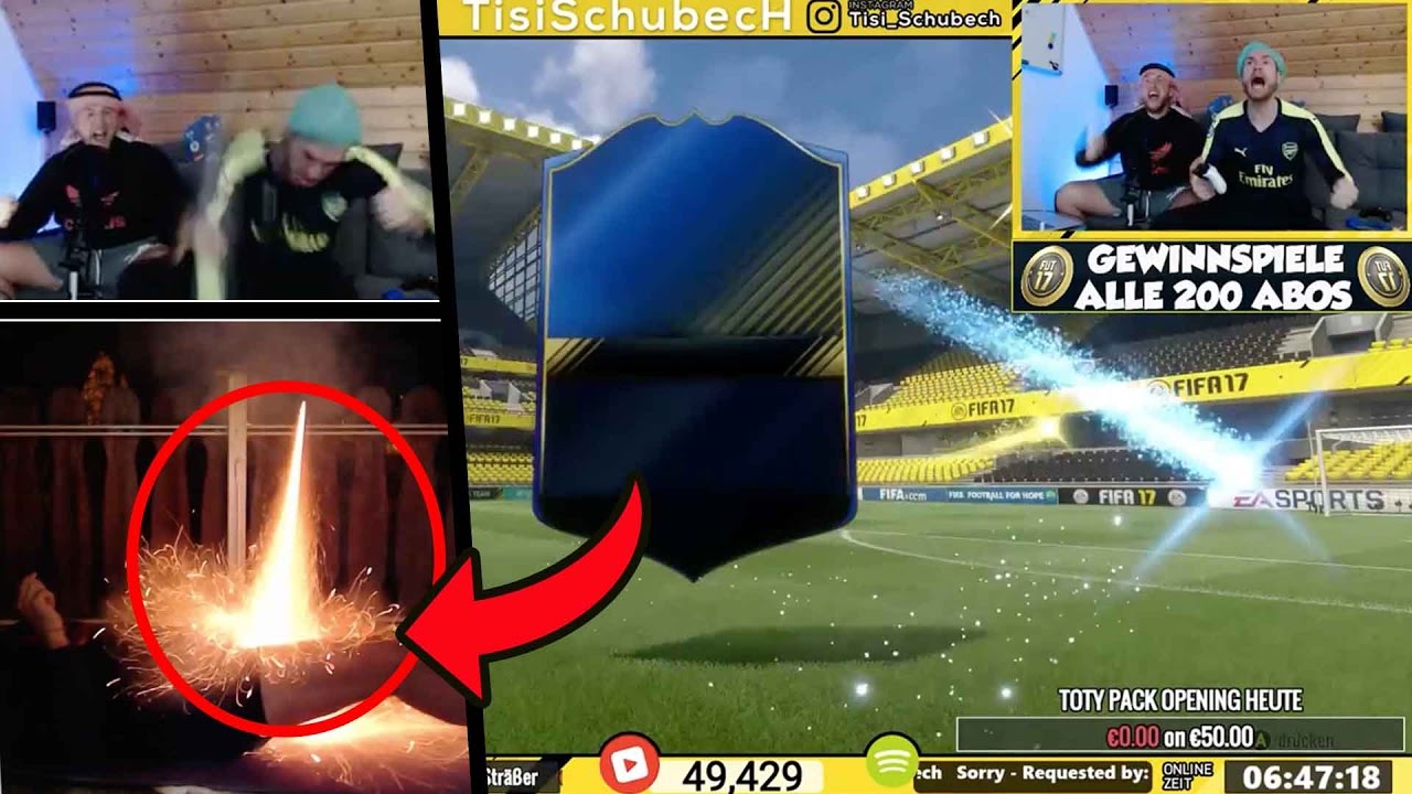 FIFA 17: OMG TOTY IM PACK + P*NIS-RAKETE😱🔥 7x WALKOUT 6x INFORM !! KRANKES STREAM PACK OPENING