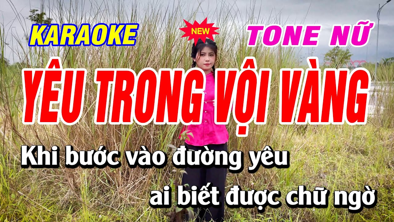 🎤 Yêu Trong Vội Vàng - Karaoke Tone Nữ  | Beat Hay 🎶 | Bạch Duy Sơn