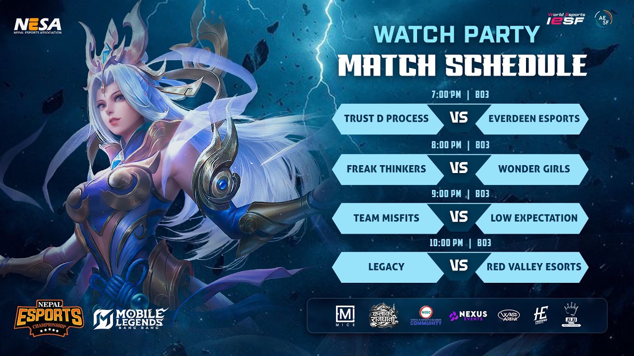 🔴LIVE - Watch Party | Nepal E-sports Championship road to Asian Games | Top 16 | Day 1