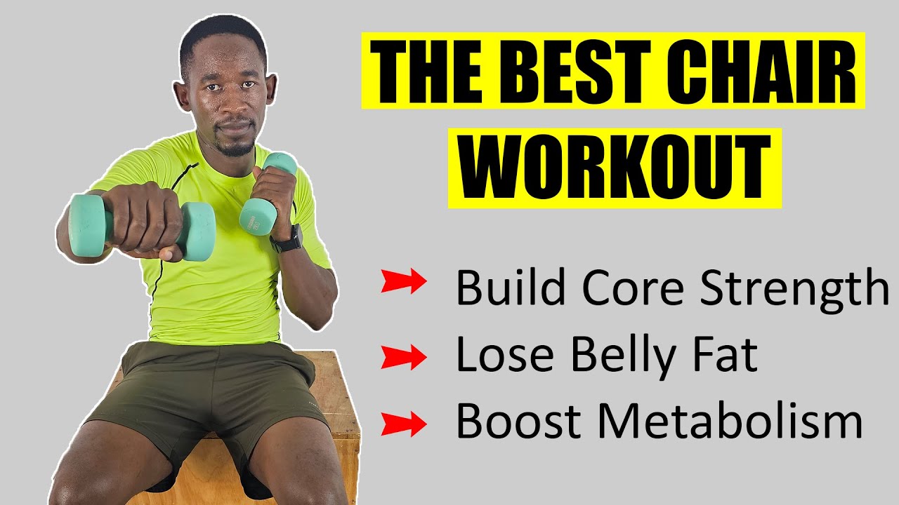 30-Minute Dumbbell Chair Workout to Strengthen Core and Burn Fat