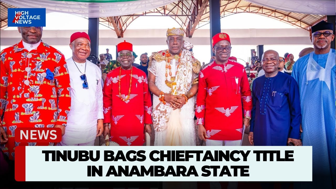 TINUBU HONOURED WITH CHIEFTAINCY TITLE IN ANAMBRA