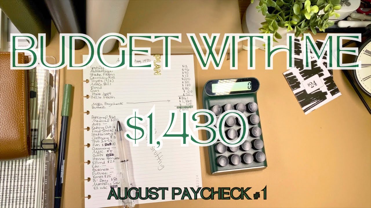 BUDGET WITH ME $1,430 | AUGUST PAYCHECK #1 | #lowincome