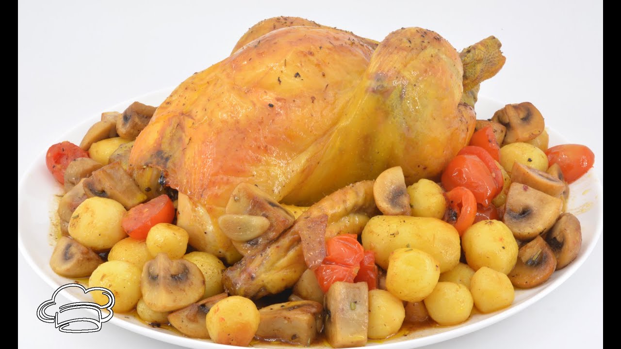 Pollo asado con guarnición Javier Romero