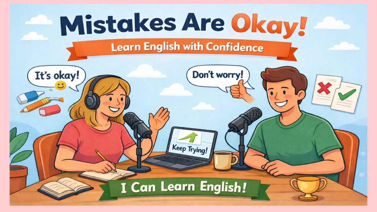Mistakes Are Part Of Learning | Speak English Without Fear | Beginner Practice (A1–A2)