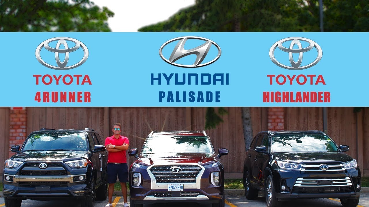 2020 Hyundai Palisade Ultimate vs Toyota Highlander Limited vs Toyota 4Runner Limited