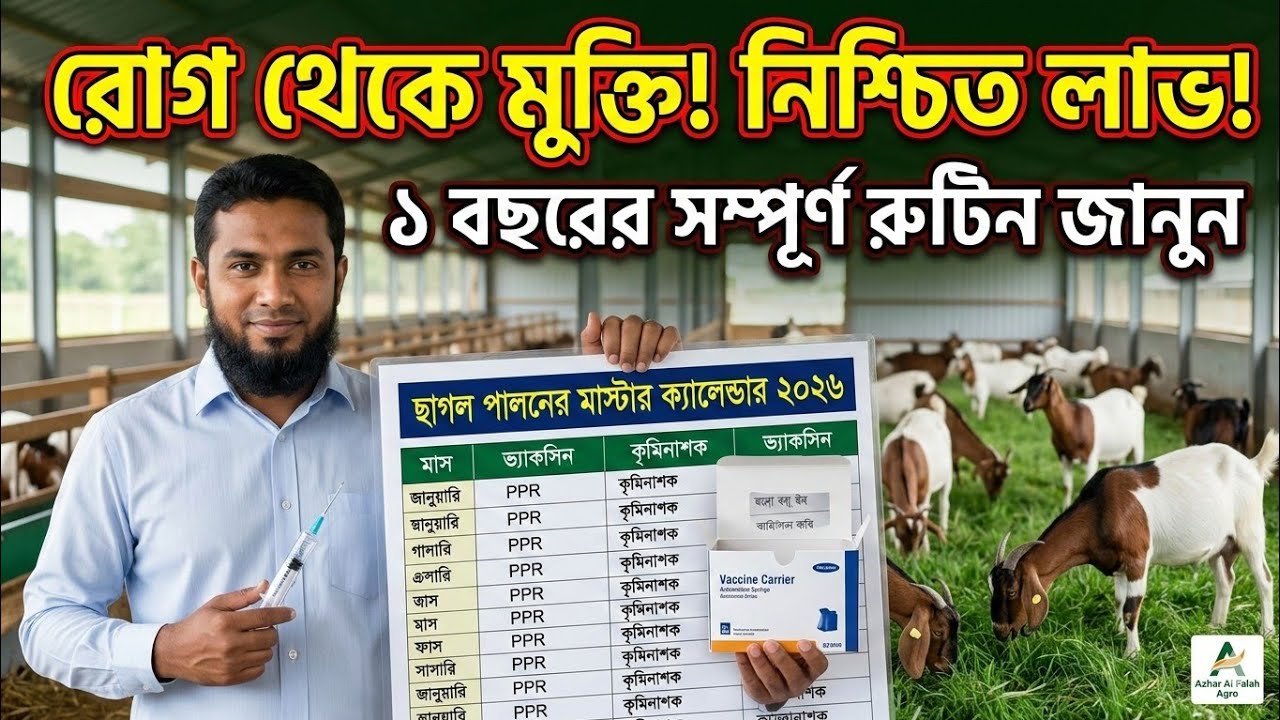 ছাগল খামারের এ টু জেড মাস্টার ক্যালেন্ডার ২০২৬! কোন মাসে কী ভ্যাকসিন দেবেন? | Yearly Routine
