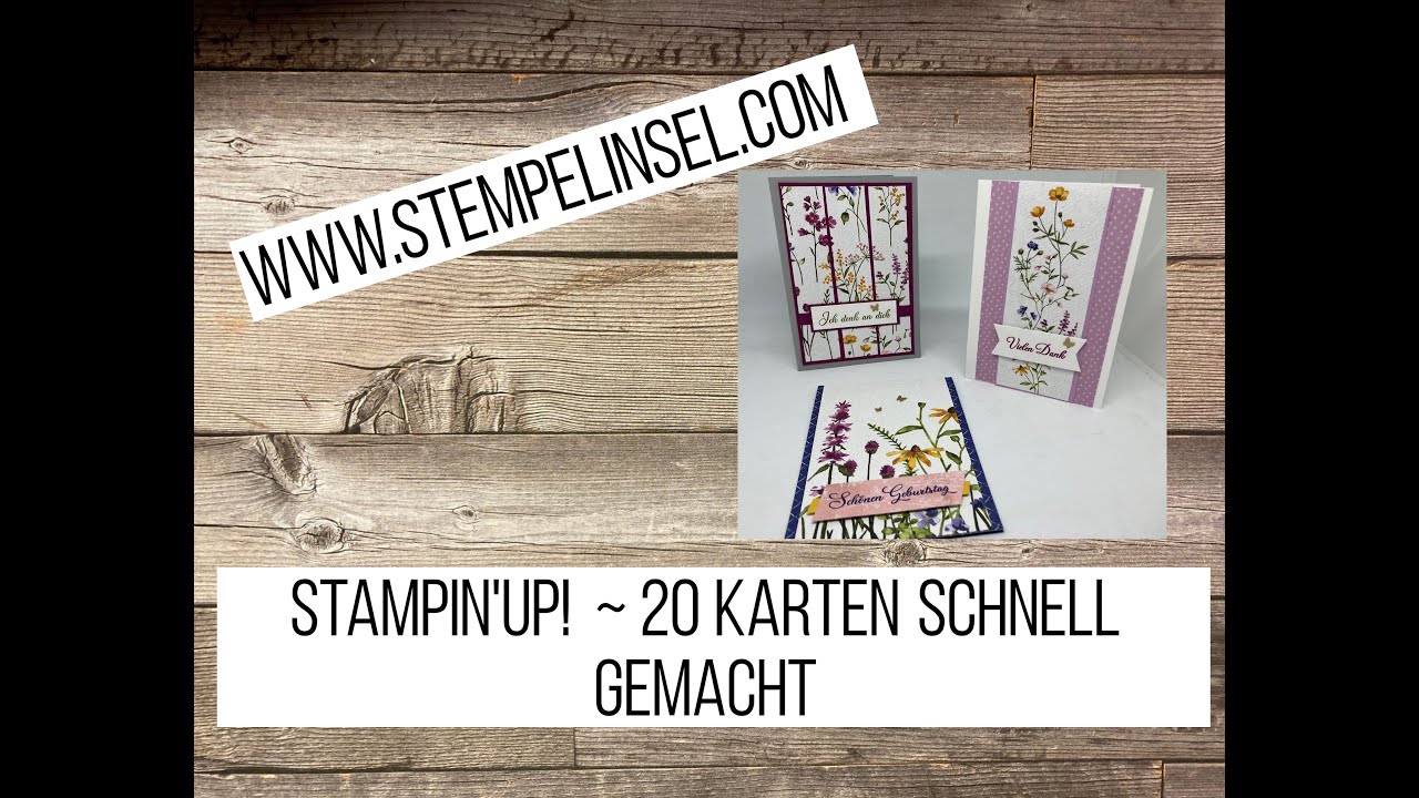 20 schnelle Karten mit dem Designerpapier Fligrane Blumen ~ Stampin'Up! ~ Sale-a-Bration 2023