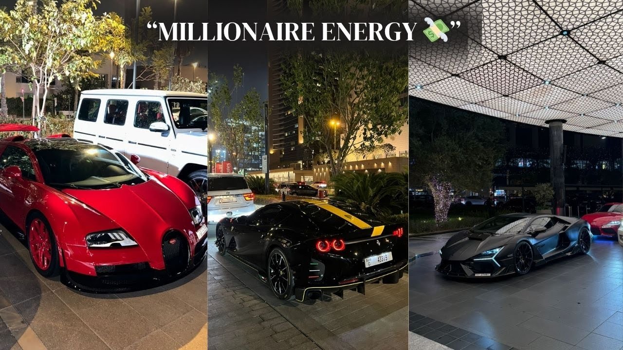 “Dubai Supercars Go Wild at Night — Cinematic Street Vibes 😍🌃🚀” #millionairelifestyle #luxury
