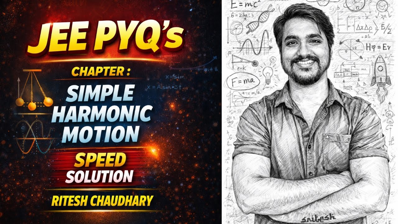 A simple harmonic oscillator has an amplitude A and time period 6π second. Assuming the #iitjee #pyq