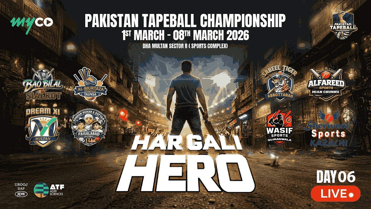 LIVE: Pakistan Tape Ball Championship | Day 06 | HAR GALI HERO  | On Myco