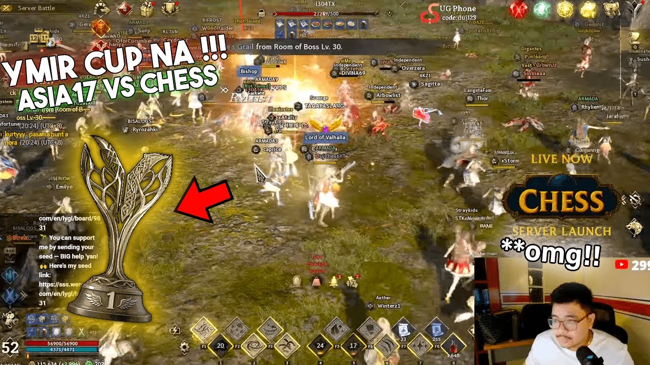 🔴war war war Ymir Cup🔴Asia17 vs Chess🔴Legend of ymir live