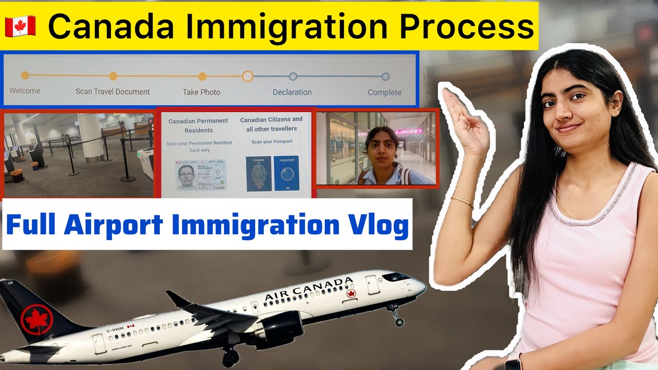 🇨🇦 Canada Airport Immigration Process Vlog || Toronto Airport || India to Canada #canadaimmigration