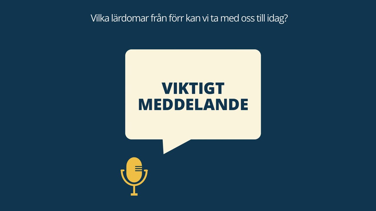 Viktigt meddelande – Lager på lager: om det civila försvaret förr och nu