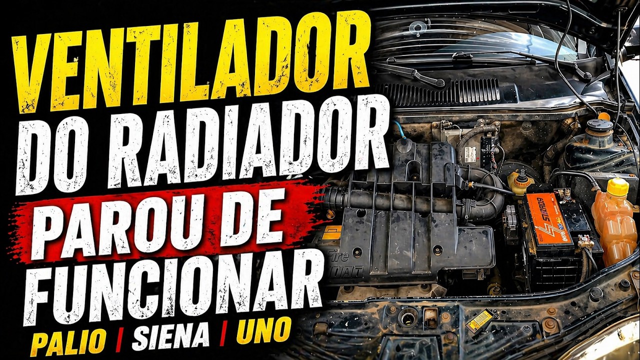 VENTILADOR DO RADIADOR PAROU DE FUNCIONAR FIAT PALIO SIENA UNO STRADA 1.0 1.4 FIRE GASOLINA OU FLEX!