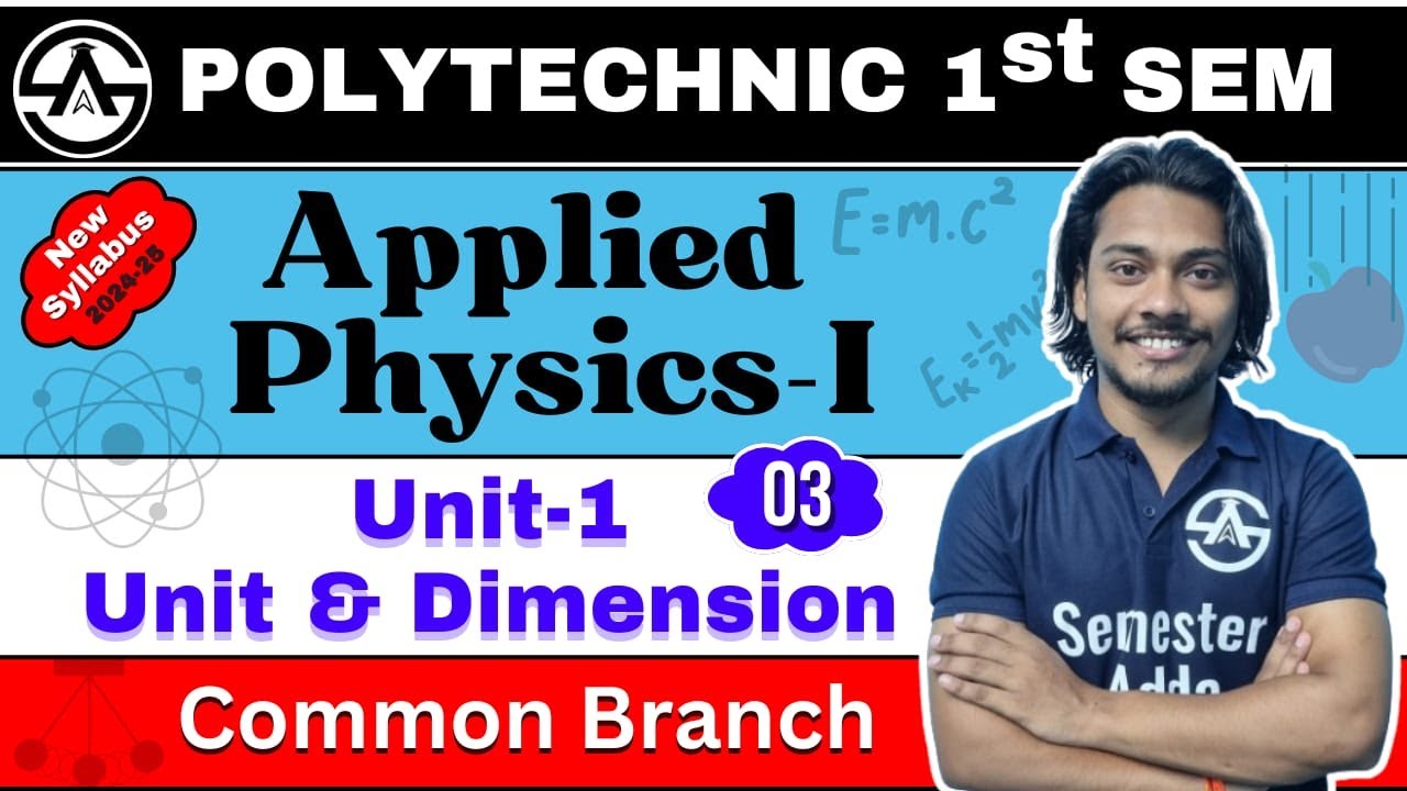 #03 Unit-1: Unit & Dimension | New Syllabus 2024-25  | Bteup 1st Semester