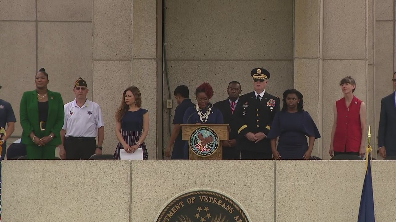 Memorial Day ceremony at Houston National Cemetery