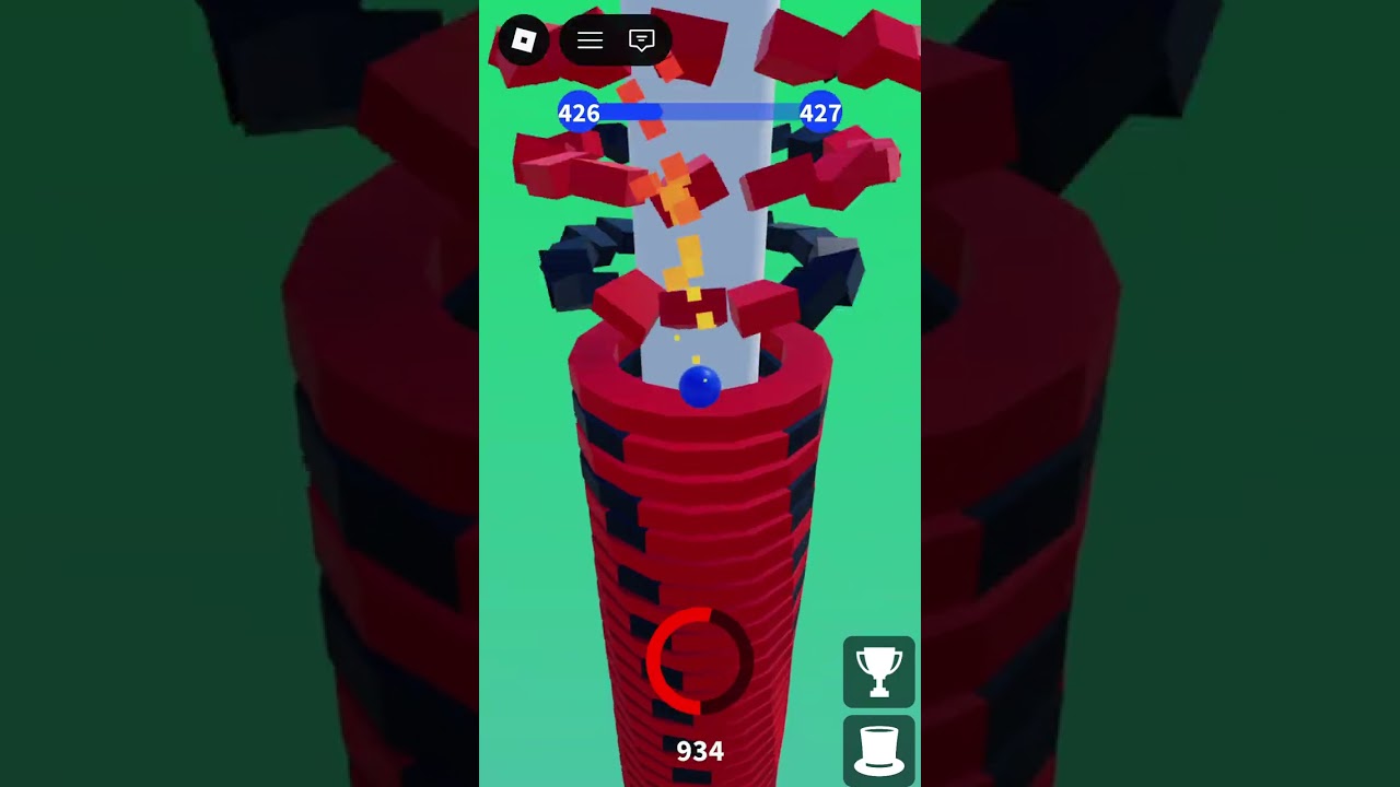 Grinding in Roblox Stack Ball