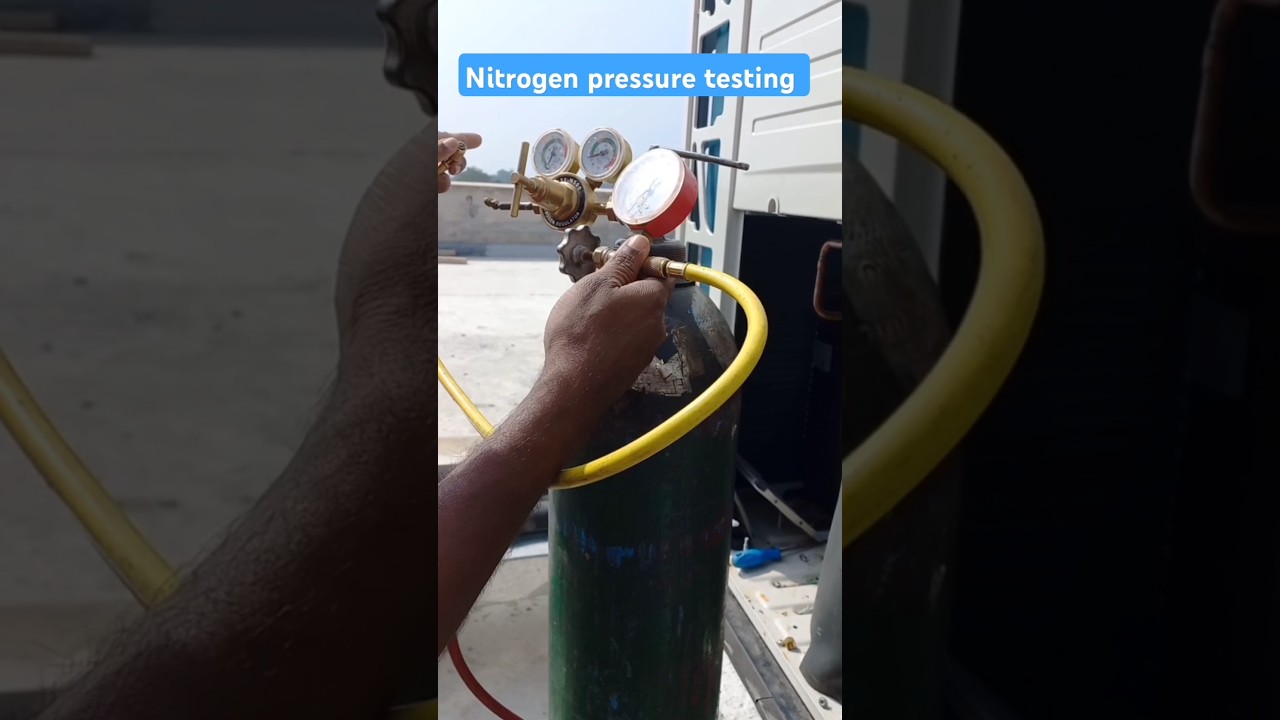 How to nitrogen pressure testing ✌️🧑&zwj;🔧 #nitrogen #vrf #slairconditionwork @SlairconditionWork