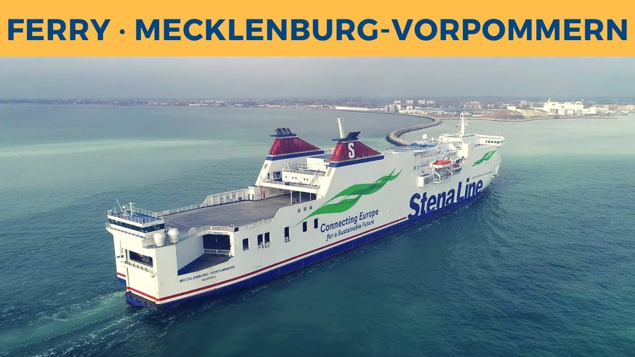 Arrival of ferry MECKLENBURG-VORPOMMERN in Trelleborg (Stena Line)