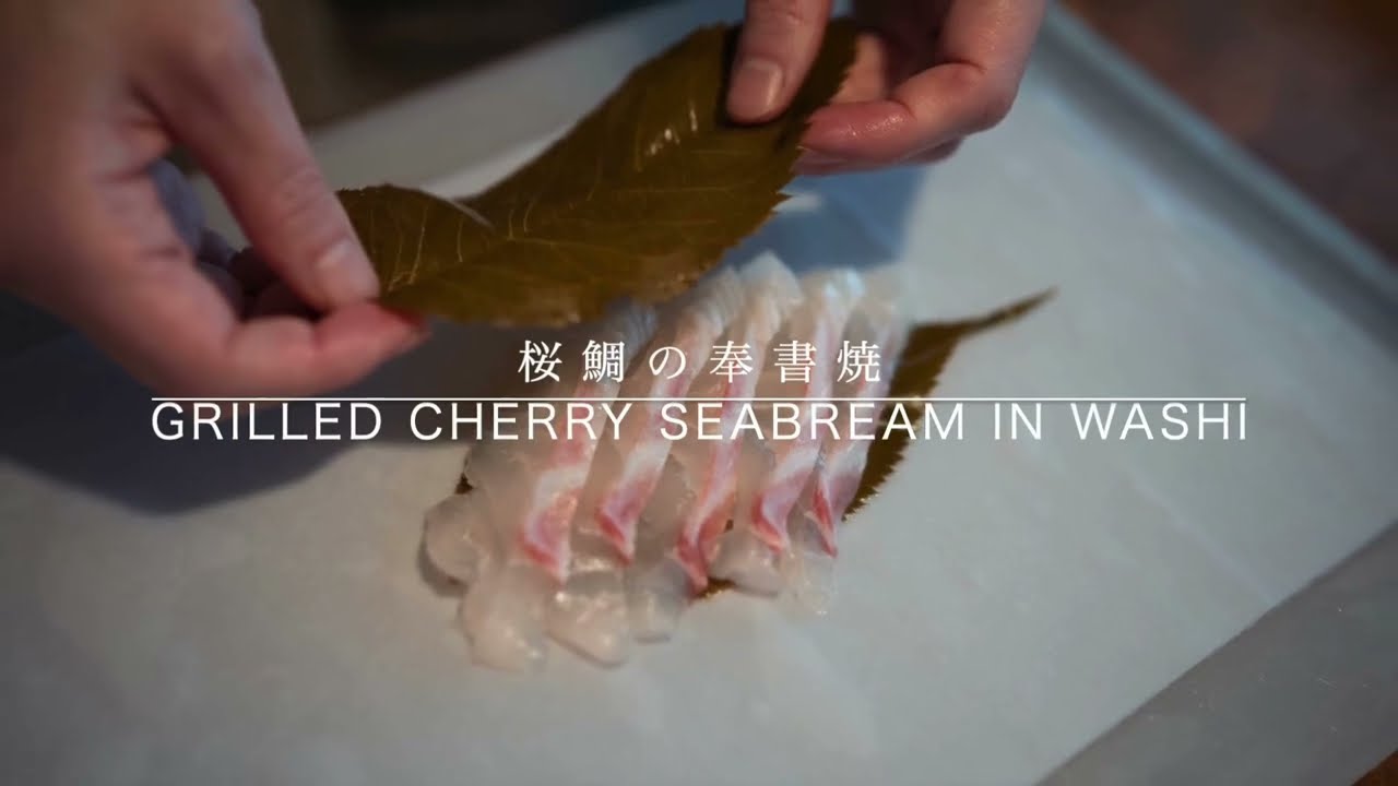 ANAORI recipe: Grilled cherry sea bream in washi (Japanese papper) by Miyuki Shigemura
