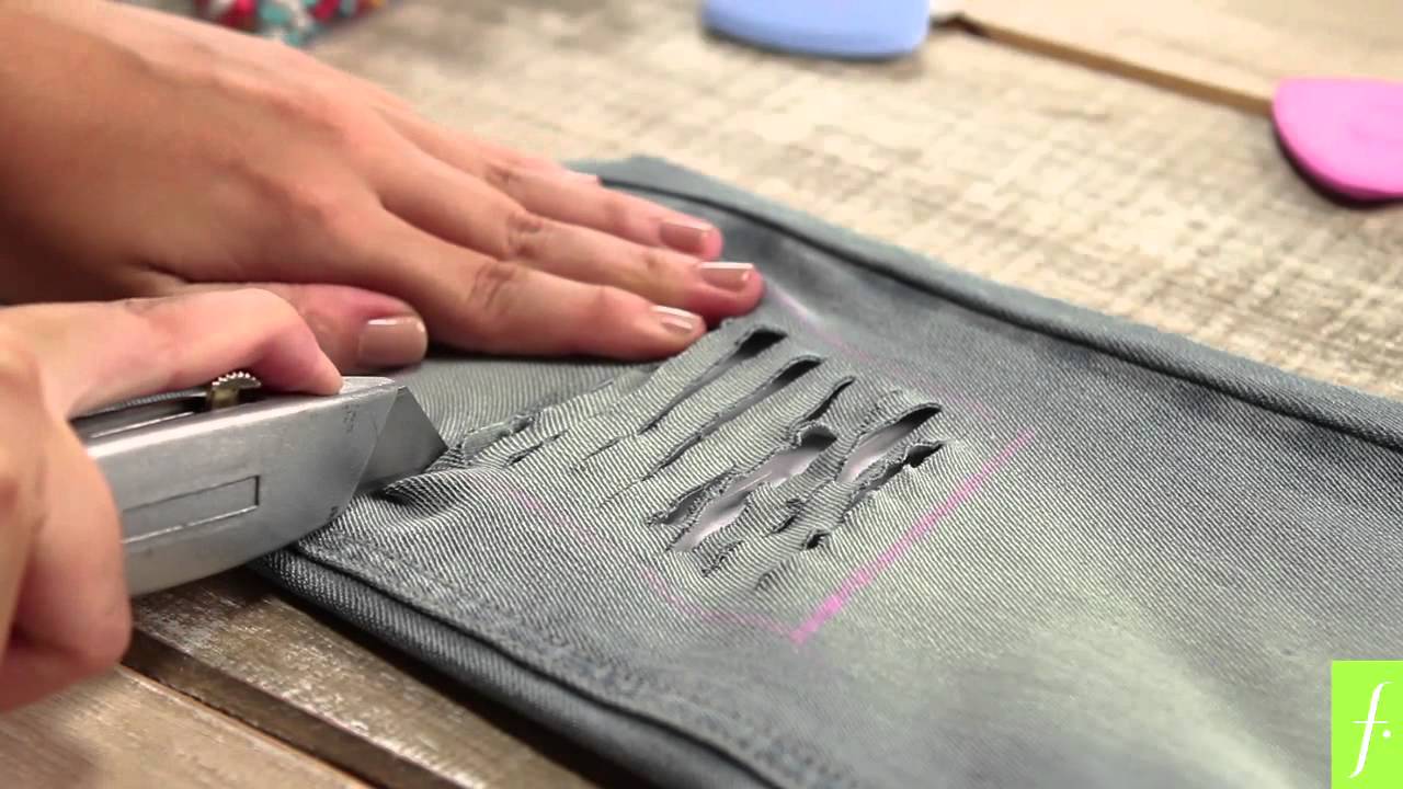 Personaliza Tus Prendas #1: Tutorial Jean con rasgado y escarcha