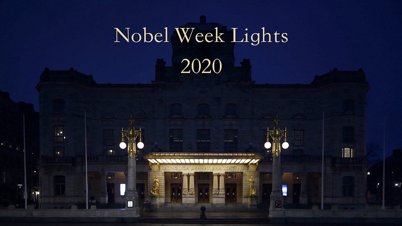 The light installation for the Royal Dramatic Theatre, in Stockholm during Nobel Week Light 2020.