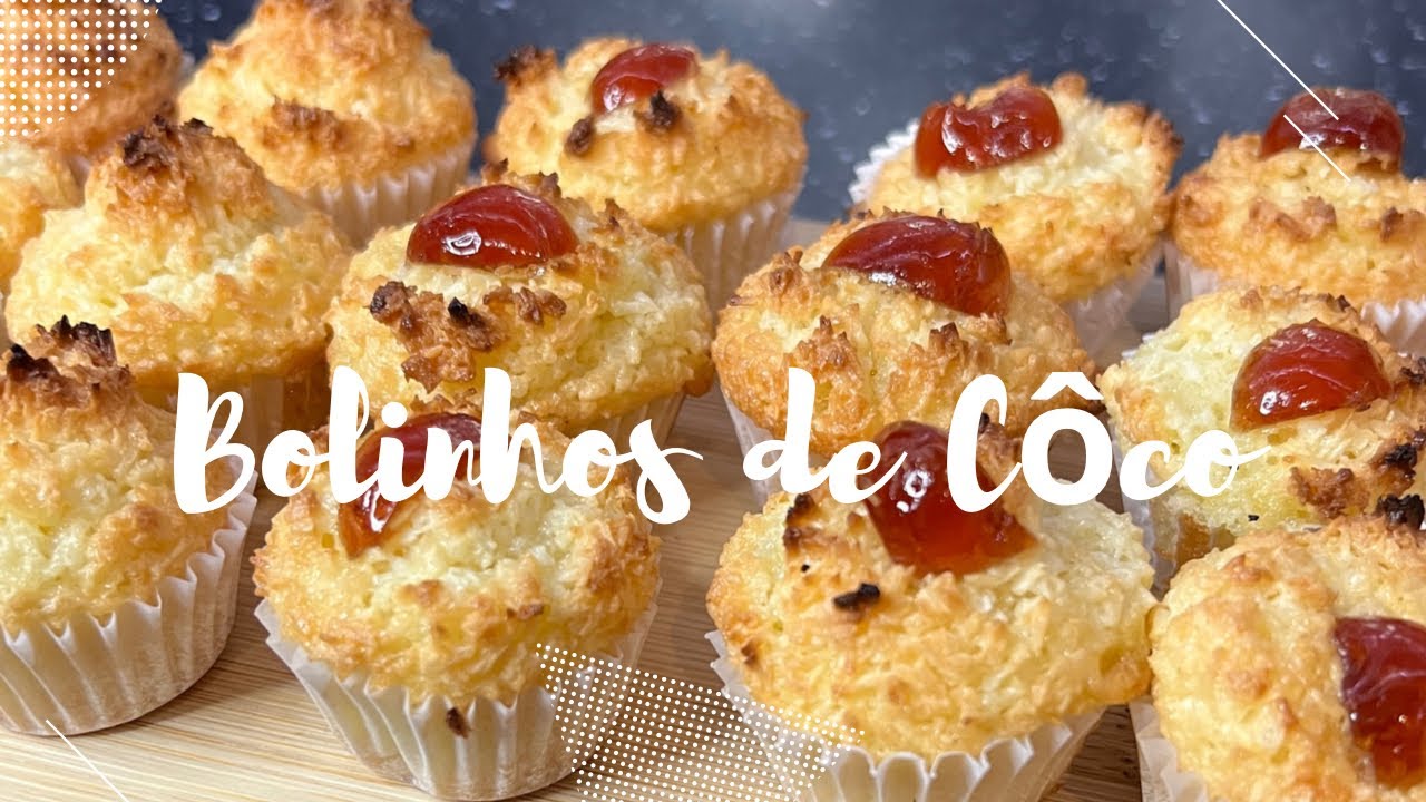 BOLINHOS DE CÔCO - RECEITA MUITO FÁCIL | MINI COCONUT CAKE | #coconut #coco
