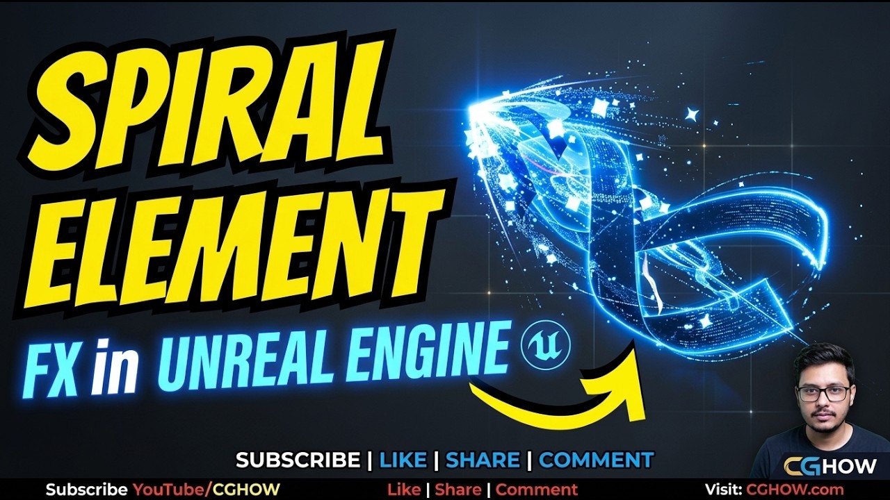 Эффектный спиральный элемент в Unreal Engine.