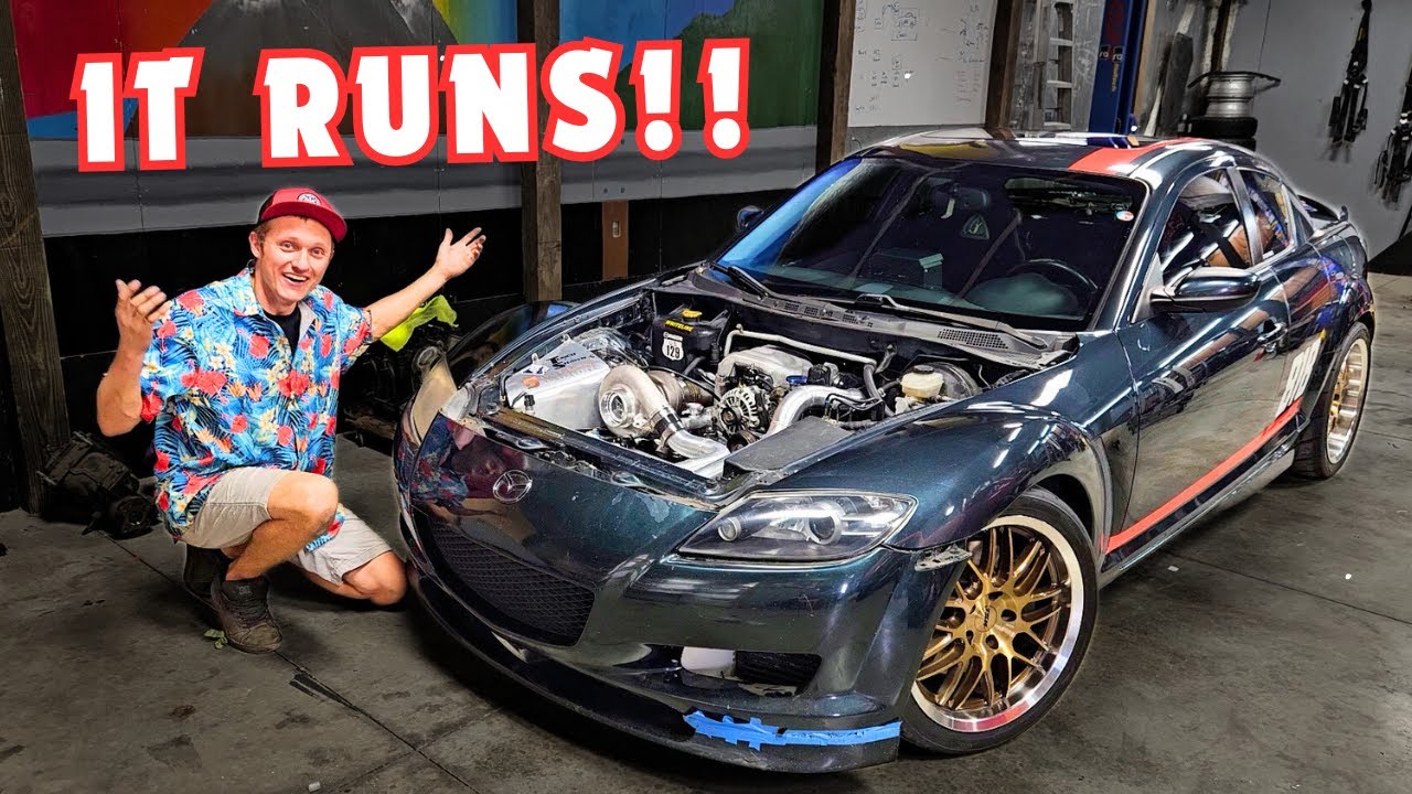 My 600HP RX7 Engine Swapped RX8 Starts for the FIRST TIME