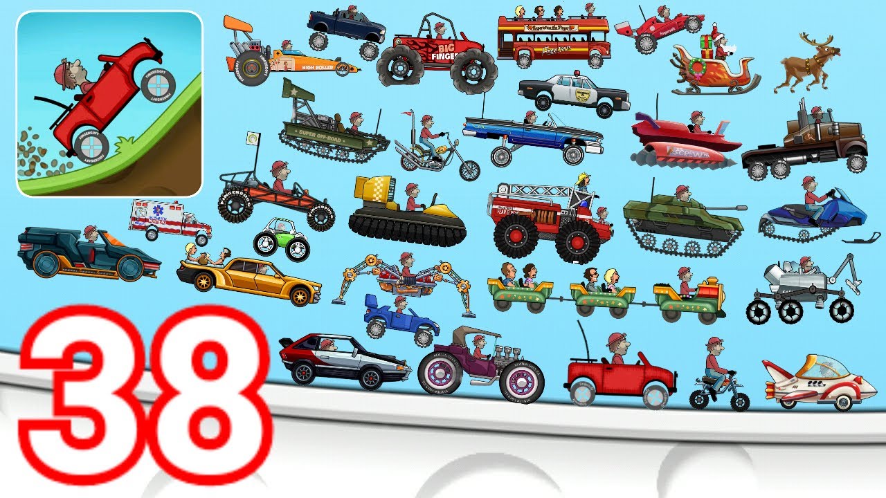 Hill Climb Racing-(Gameplay 38)-Todos Los Autos,Todos Los Niveles Y Todo Al Máximo