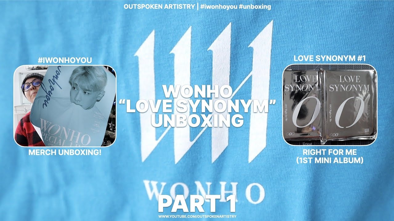 📦 위니 unboxing 1/2: IWONHOYOU merch + Wonho's mini album: Love Synonym vr1!
