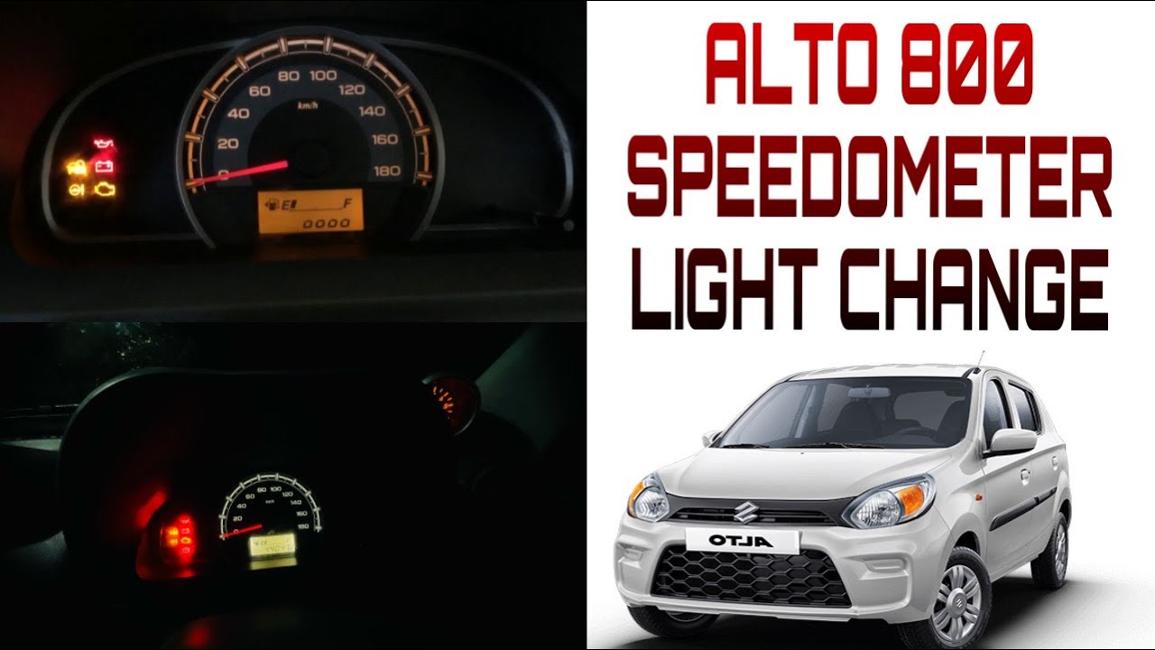 Alto 800 speedometer light change  car metrr modifications🥰🚘