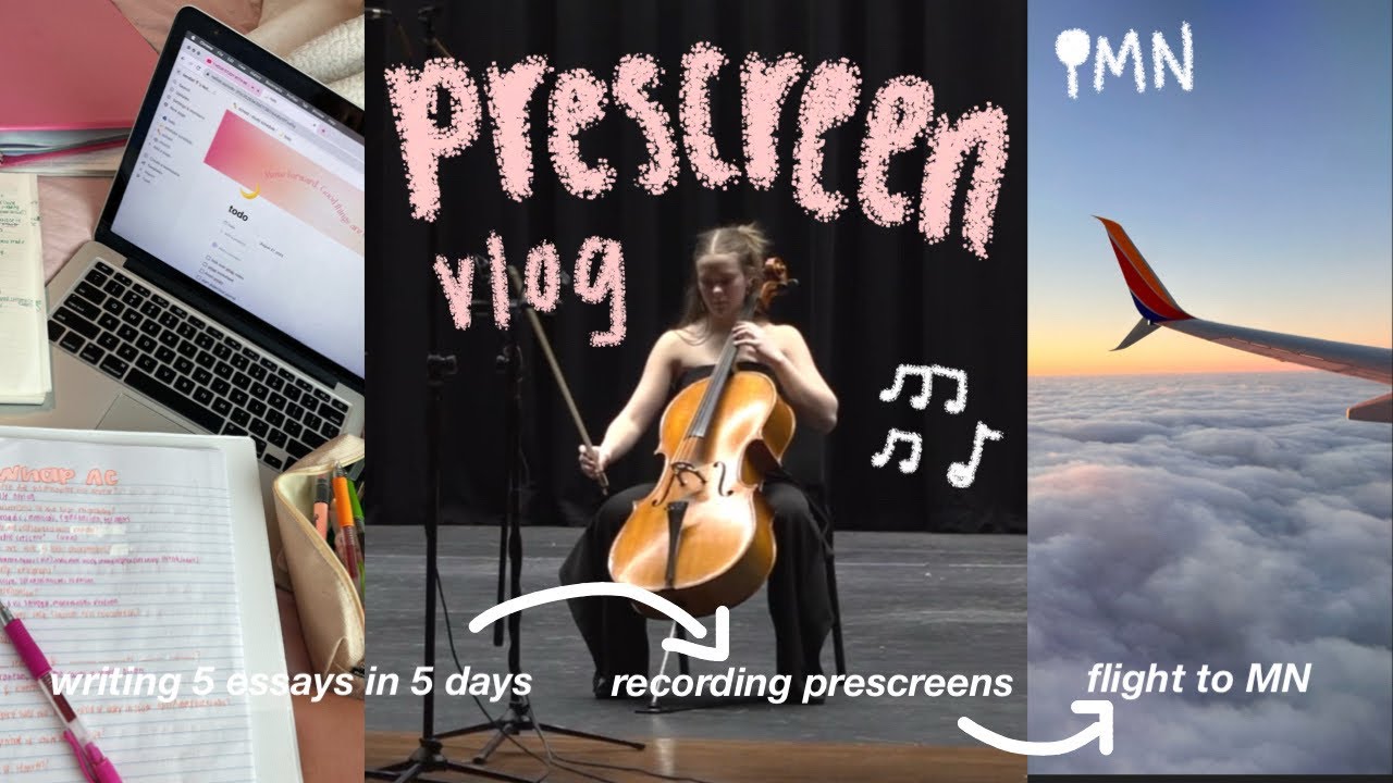 APPLYING TO COLLEGE AS A MUSIC MAJOR | vlogging the BRUTAL prescreen process