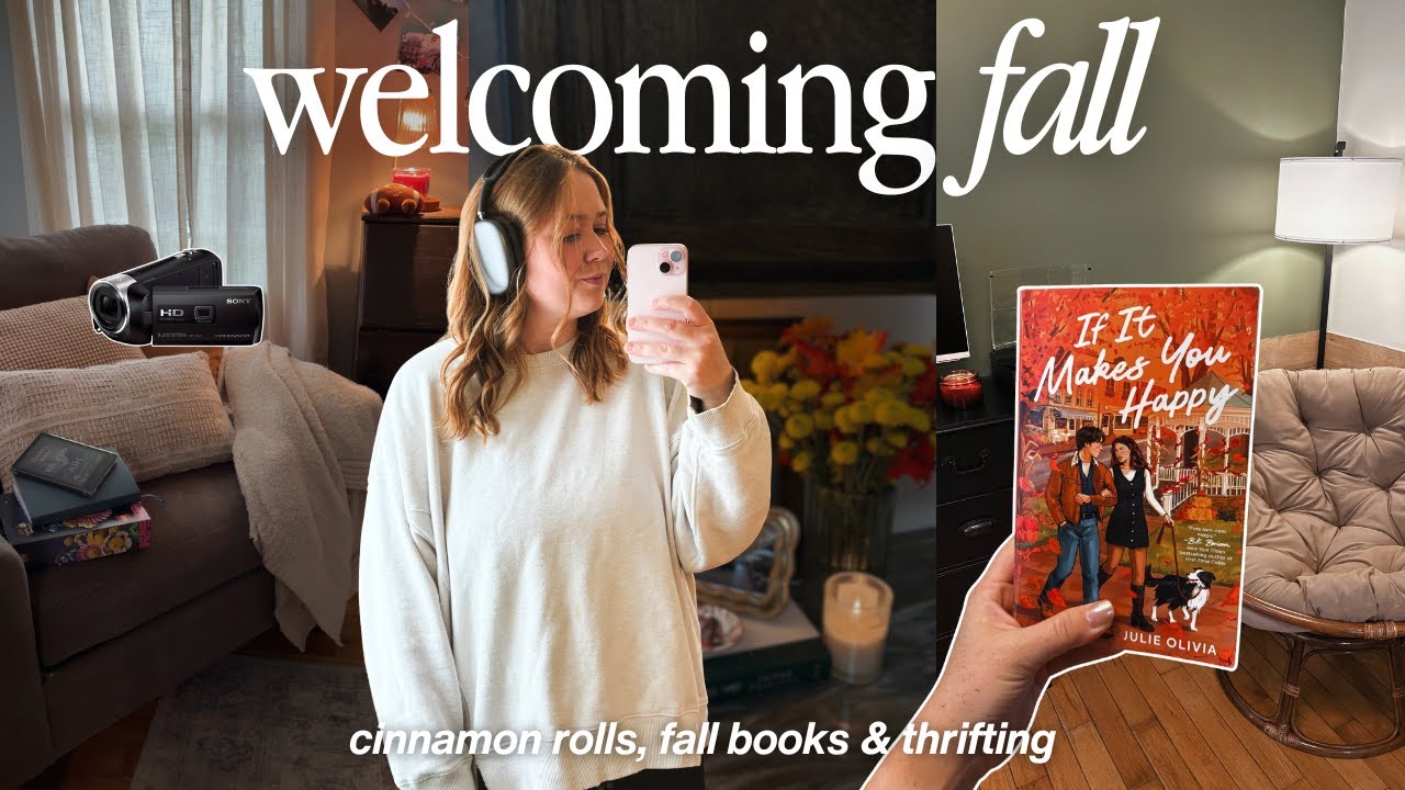 *first* fall vlog ☕️📚🍂 books & cozy hobbies to get ready for fall