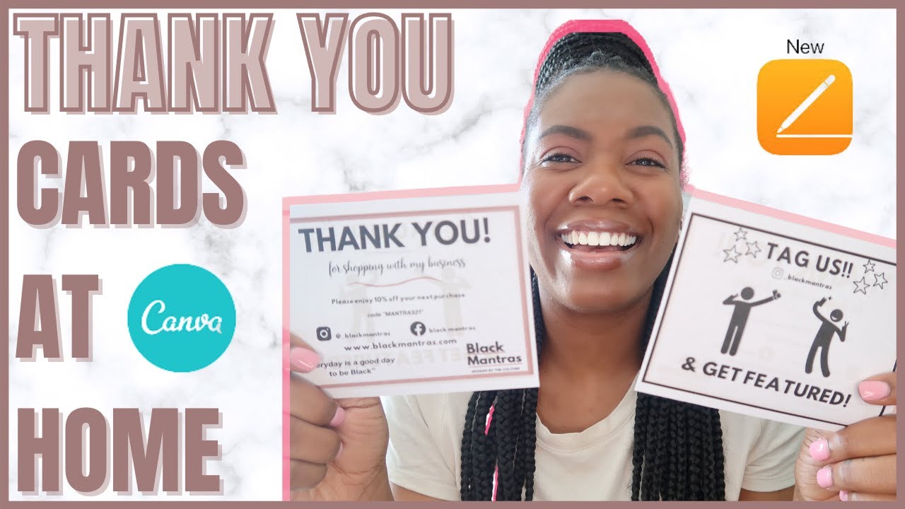 How to make small business THANK YOU cards in Canva & Pages on a Mac | Step by Step Instructions!