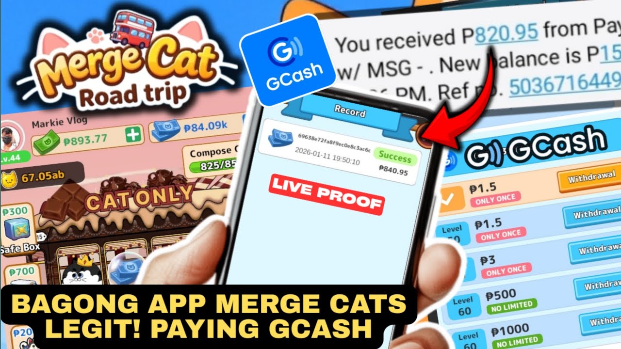 BAGONG APP MERGE CATS LEGIT PAYING GCASH | PLUS TIPS TO WITHDRAW | LEGIT APP NO PUHUNAN 2026