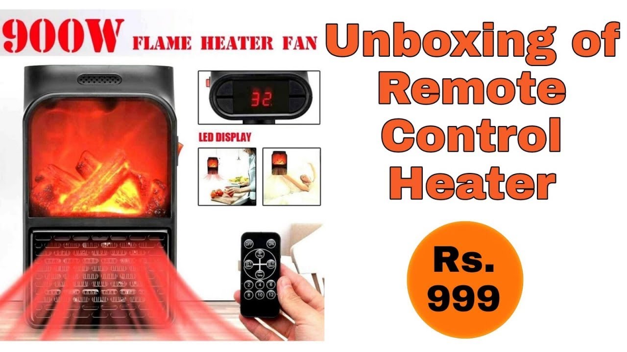 Mini Flame Room Heater 900 watt with Display - Unboxing & Review
