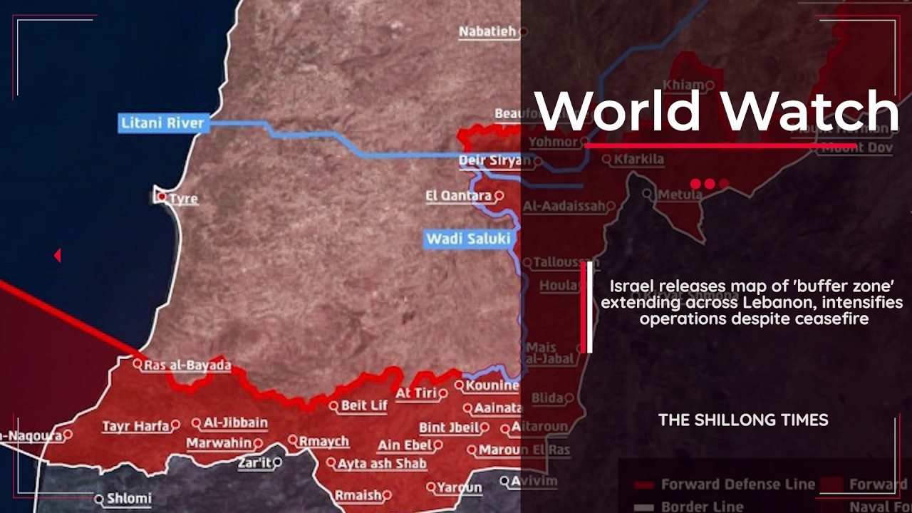Israel release map of 'buffer zone' extending across Lebanon, intensify operation despite ceasefire