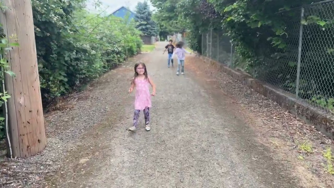 Grandkids Running Backwards