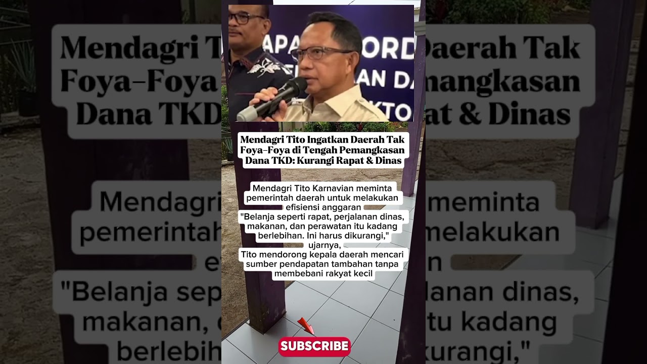 mendagri tito ingatkan daerah tak foyafoya #trending #viral #shortvideo #mendagri